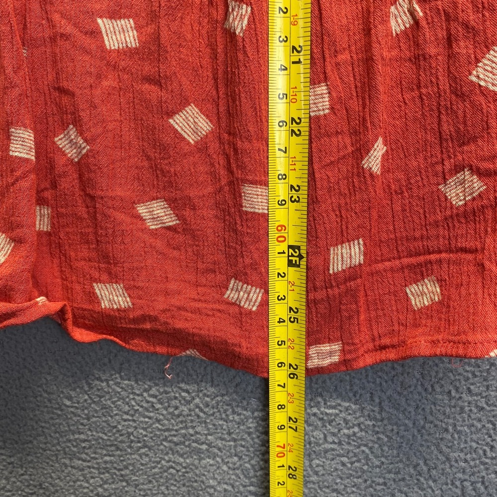 Torrid Womens Top Peasnat Boho Diamond Dotz Crinkle Gauze Fit and Flare Size 1 - Picture 5 of 8